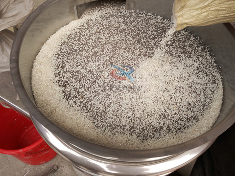 大米分級旋振篩試機(jī)現(xiàn)場